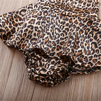 Leopardí Kombinézu Oblečení Baby Super Baby Dívky Originální Obleky Oblek Set Tělo Bebe Kombinéza Letní Styl