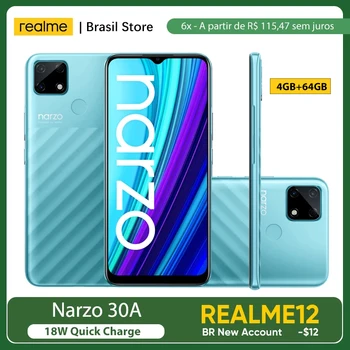 Realme Narzo 30A Smartphone Globální Verze 4GB 64GB Helio G85 6.5