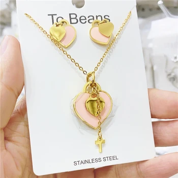 Srdce náhrdelník pro ženy náhrdelníky na krku přívěsek z Nerezové Oceli módní řetěz Náhrdelník dárek pro ženy, Příslušenství, velkoobchod
