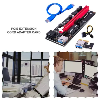 Usb 3.0 PCIE Prodlužovací Kabel Stoupačky Ver 009S Express 16X Extender Stoupačky Adaptér Kartu 6 Pin Napájecí Kabel