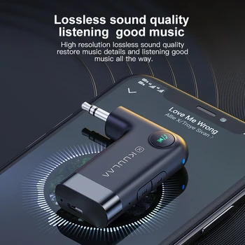 Hot Prodej KUULAA Vysílač Přijímač Aux Bluetooth 5.0 Dongle Adaptér Kabel Pro Auto, 3,5 mm Jack Aux Přijímač Reproduktor Audio Hudba