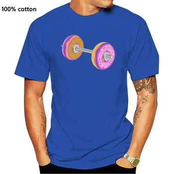 Nový Donut Činka Legrační Parodie Posilovna Bavlna Regular Fit T Shirt Přizpůsobit Tee Tričko
