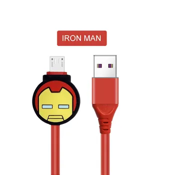 Spider Iron Man, Kapitán Amerika Sheld pro Android Mobilní Telefon USB Nabíjecí Kabel, Micro USB Kabel Rychlé Nabíjení USB Datový Kabel