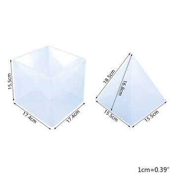 Kreativní Pyramida Stolní Ozdoby, Crystal Epoxidové Pryskyřice Formy Domácí Stůl Decortaion Odlévání Silikonové Formy Řemeslo DIY Šperky DropShip