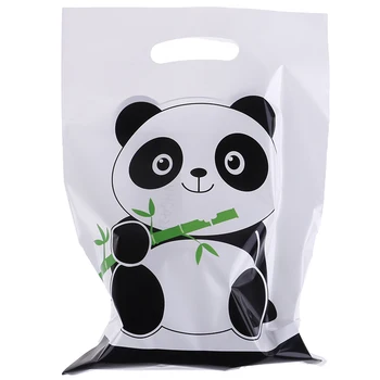 20ks Kawaii Panda Karikatura Sušenky Tašky Plastové Cukroví Cookie Potravin Dort Tašky Box Dárkové Balení Bag Svatební Party Decor Dodávky