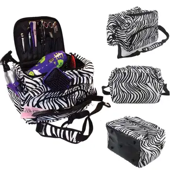 Kadeřnické Zebra Taška Cestovní Pouzdro Taška Velká Kapacita Pro Vlasový Styling Dodávky Salon Nástroje, Příslušenství
