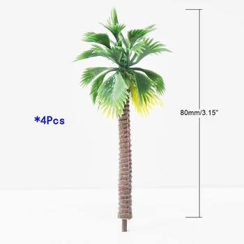 Model Stromy, Kokosové Palmy Stromu Rostliny Vlakové Rozložení, Diorama Dekory Příslušenství