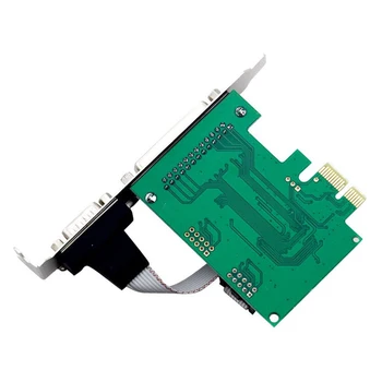 RS232 Sériový Port RS-232 COM A Tiskárnu DB25 Paralelní Port LPT do PCI-E PCI Express Card Adaptér Converter WCH382L Čip