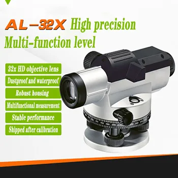 AL 32X Optický Auto Level Paralelní Tester Self-Vyrovnání Výšky, Vzdálenost, Úhel, Nástroj pro Měření Inženýrství Měřicí Nástroj
