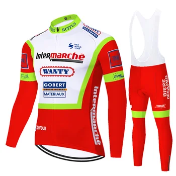 Pro tým wanty ropa ciclista hombre 2021 letní jarní cyklistický dres dlouhý rukáv 20D gel quick dry calça de ciclismo masculina