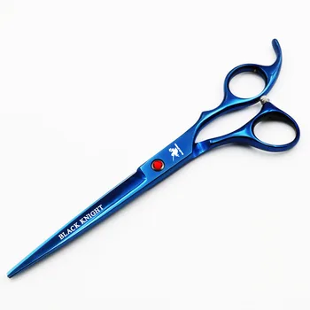 ČERNÝ RYTÍŘ Profesionální Kadeřnické Nůžky 7 Palcový Řezání Barber Nůžky Pet Nůžky Blue style S hřebenem