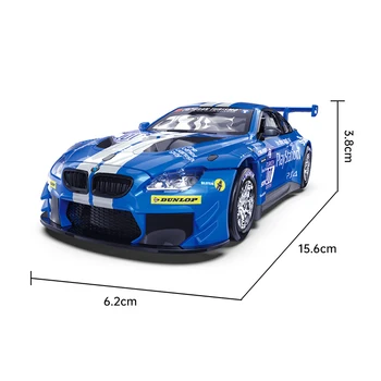 1:32 M6 GT3 Le Mans Závodní Auto Zdarma Kroužit High Light Sport Závodní Model Vozu Hračky Odlitek Slitiny Kovů Miniaturní Replika