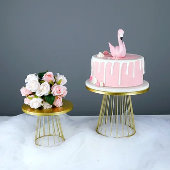 1-6ks Zlaté Kovové dort stojan pro umělé květiny, kytice, svatební ovoce stojan deska zásobník svícen police