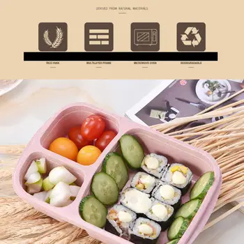 1 ks Mikrovlnná Trouba Bento Lunch Box Food Piknik Ovoce Mřížky Úložný Box Kontejner Pro Děti, Dospělé Přenosné Jídlo Kontejner