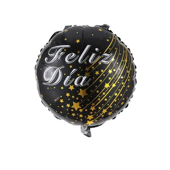 10pcs/set 18inch španělské Šťastný Každý Den Narozeniny, Party Dekorace Vzduchu Kuličky Kolo Star Fólie Balón Miminko Balónky