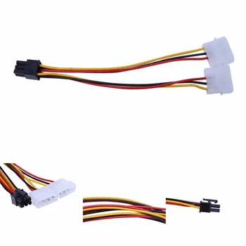 10Pcs/Set Dual Molex 4-Pin Na Jeden PCI-E 6-Pin Napájecí Konektor Y-Kabel Adaptéru