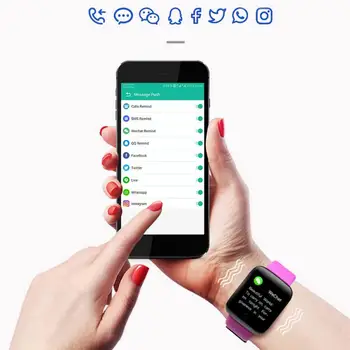 116Plus Chytré Hodinky Ženy, Muži, Děti, Srdeční Frekvence, Krevní Tlak Monitor, Vodotěsné, BT Sportovní Hodinky Smartwatch Hodiny Pro Android IOS