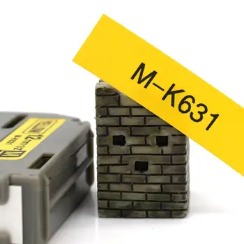 12mm MK-631 černá na žlutém štítku, pásky M-K631 MK631 MK 631 mk631 mk-631 Kompatibilní brother p-touch Tiskárny Štítků, pro PT-80