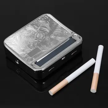 1ks 70mm Kovová Automatické Cigaretový Tabák Kouření Kouř Válec Válcovací Stroj Box Případě Cínu Vysoké Třídy