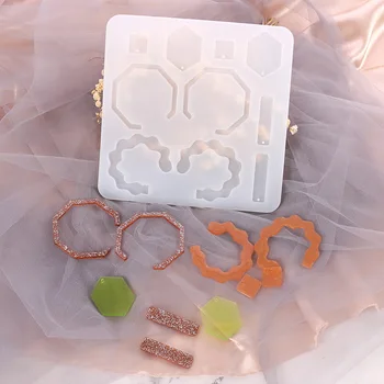 1ks Crystal Epoxidové Přívěskem Šperky Náušnice, Pryskyřice Formy DIY Zrcadlo Dekorace Silikonové Formy Pro Ruční Řemesla Nástroj