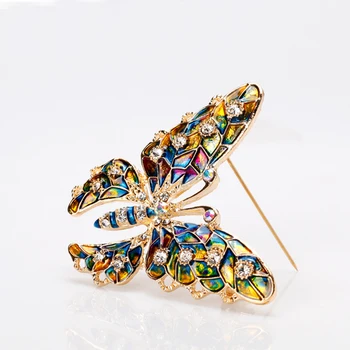 1ks Luxusní Zvíře Motýl Drahokamu Brože Pro Ženy Módní Kapání Oleje Barevné Pin Příslušenství Živůtek Dekorativní Brož