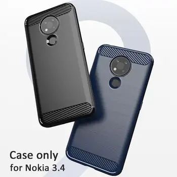 1ks Případě Pouze Pro Silikonové Kartáčovaný Pro Nokia 3.4 Anti-DroP Telefon Případě All-Inclusive Case TPU Mobilní 3.4 Mobilní Telefon Pro N I8K2
