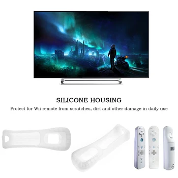 1ks Silikonové pravý Joystick Kůže Pouzdro Kryt Pouzdro pro Nintend Wii Dálkové Ovládání Ochranný plášť s Popruh na Zápěstí