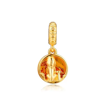2020 Lev Přívěsky pro Výrobu Šperků DIY Stříbro 925 Šperky Zlatý Lesk Visí na Kouzlo Náramky Ženy