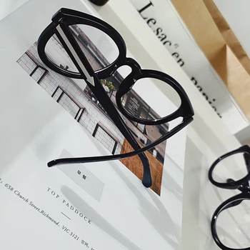 2020 Módní Černé Kulaté Brýle Rám Ženy, Retro, Velký Optické Brýle Rám pro Krátkozrakost Ženy Muži Jasné Objektiv Brýle