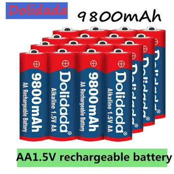 2020 Novou Značku AA baterie 9800 mah dobíjecí baterie AA 1,5 V. Nabíjecí Nové Alcalinas drummey +1ks 4-cell baterie nabíječka