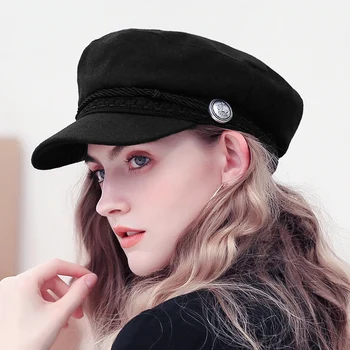 2020 trend dámy zimní čepice francouzské vlny baker boy klobouk nové cool ženy baseball cap černá sluneční clona