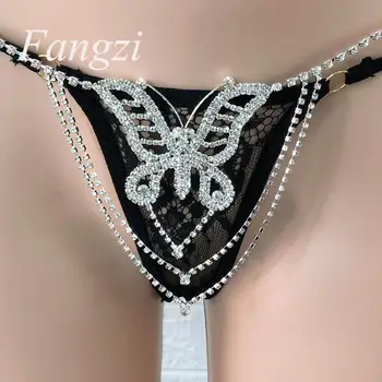 2020 trend sexy ženy Drahokamu módní šperky tělo tanga crystal luxusní noční klub příslušenství Valentýna gif