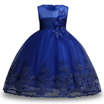 2021 Dívky Šaty Elegantní Letní Princezna Děti Šaty Pro Dívky Květina Svatební Šaty Batole Výkon Narozeniny Party Šaty