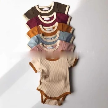 2021 Jaro a Léto Belb dětské Krátký rukáv T-shirt, Šortky Sady Modální Bavlna, Pohodlné Vlákno, Baby Romper