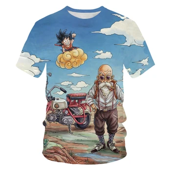 2021 Letní Módní Nové Super Světelný Dragon Ball 3D Tisk, Anime Pánské Krátký Rukáv Trend Ležérní Rodič-Dě T-Shirt Oblečení
