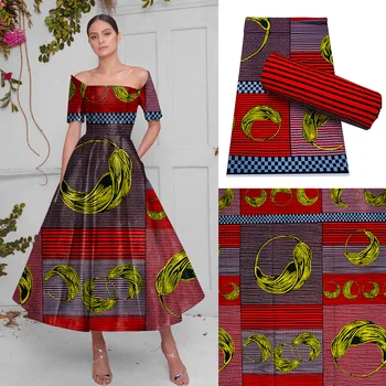 2021 Nové Ankara Africké Tisky Batikování Tkaniny Garantované Opravdový Vosk Bavlna Tkáních Vysoké Kvality pro Šaty, Dekorace DIY