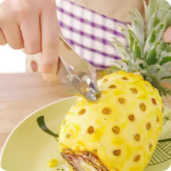 2021 Nové Praktické Snadné Ovoce Loupač Ananasu Corer Kráječ Fréza Z Nerezové Oceli Kuchyňský Nůž Gadgets Ananasu Kráječ Klipy