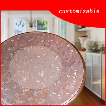 2021 PVC Kulatý stůl ubrus transparentní jídelní stůl kulatý tablecloth1.0\1.5\2.0 vodotěsné, olej-důkaz, anti-opaření na jedno použití