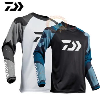 2021 Rybaření Jersey Tričko Cyklistické Oblečení Prodyšné rychleschnoucí Opalovací krém UPF 50+ Dlouhý Rukáv s DAIWA Pesca Camiseta