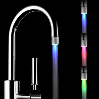 2021 Vody Záře Automaticky 3 Barvy Měnící LED Světlo Kohoutek Teploty Vody Koupelna Kuchyň Příslušenství