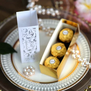 20ks Gold Eid Mubarak Candy Box Ramadan Kareem Šťastný Eid al Adha Party Dekorace Dárkové Krabičce Pro Muslimský Eid al-Fitr Strany