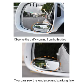2ks 360 ° Univerzální Auto Zadní Pohled Zrcadlo Blind Spot Zrcadlo Široký Úhel Nastavitelný Konvexní Zrcadlo
