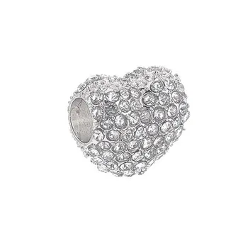 2ks/Lot Stříbro Pozlacené Crystal Love Key Kouzlo Přívěsek Fit Značky Náramky Pro Ženy DIY Módní Šperky Příslušenství Dělat