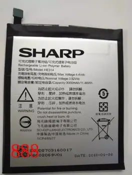 3.82 V 3000mAh Originální Kvalitní Baterie HE314 pro SHARP AQUOS Z2 A1 FS8002 S Sledovací Číslo