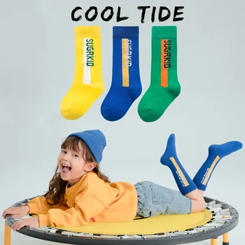3 Páry Děti Bavlněné Ponožky Jaro Léto Candy Barva korejské Děti Ponožky pro Chlapce, Dívky Vysoce Kvalitní
