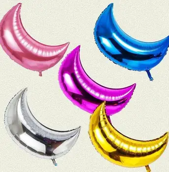 36 palců Velký Balóny, Nafukovací Hračky, Velký Měsíc, Hliníkové Fólie Balón Dovolenou Svatební Dekorace Eid al-Fitr Zásoby Strany