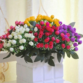 36heads/ 1Bunch Falešné Květiny Umělé Květiny Parta V Váza Pro Home Hotel dekor DIY Svatební Dekorace, Kytice, Věnec