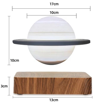 3D Magnetický Levitující Saturn Lampa Noční Světlo 3 Barvy Rotující Bezdrátové Plovoucí LED Lampa Pro Beedroom Novinka Dárky Vánoční