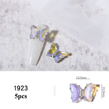 3D Motýl Drahokamy, Nehtů Kamínky DIY Nail Art Dekorace 5ks/set Nail Art Šperky, Umělé Crystal Manikúra Motýl Příslušenství