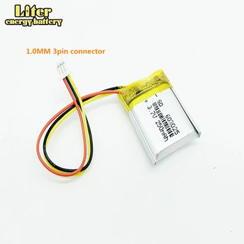 3pin konektor 602025 3.7 v 250mAh Použitelné Dash CAM J501 J501C J501P Lithium Polymer Li-Po Dobíjecí Baterie